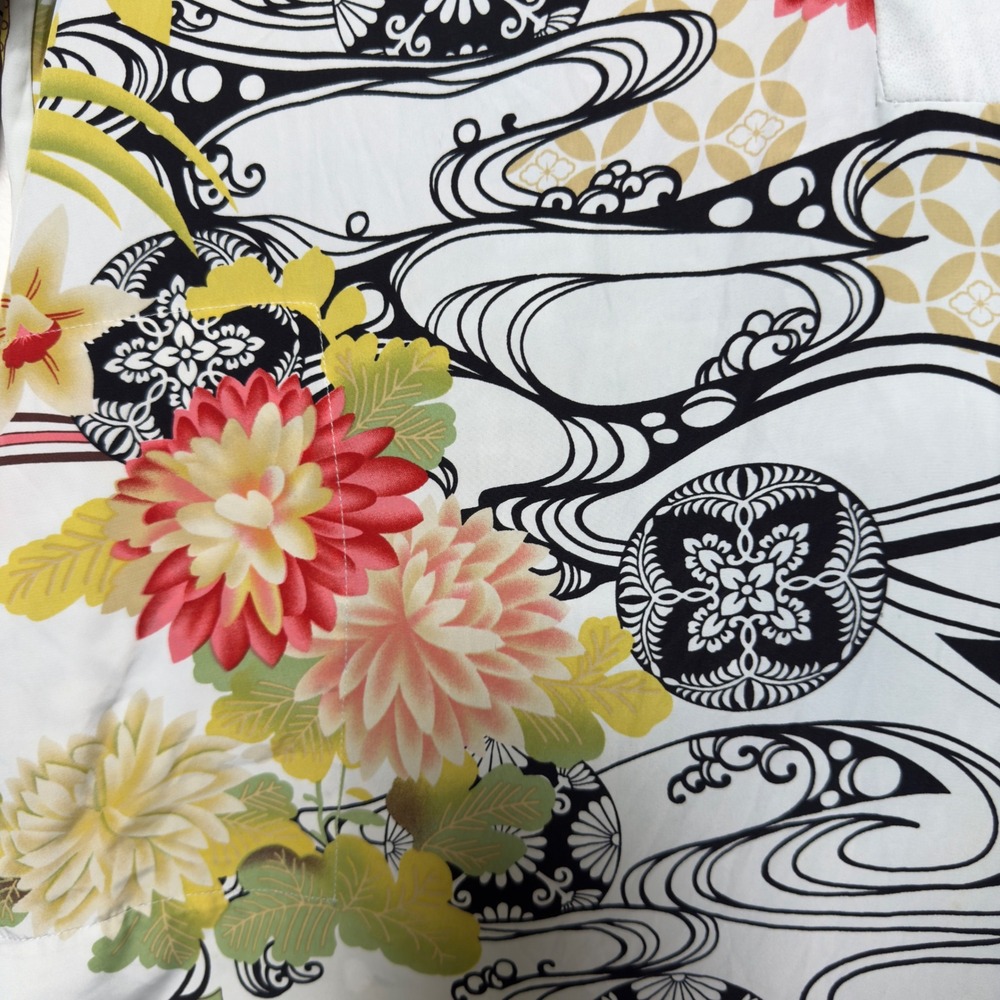 Natori Women Kaftan Maxi House Dress Large Multicolor Floral Asian Inspired Slit - Picture 7 of 12